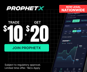 ProphetX — Your sports prediction market. Same moments, bigger payouts. Trade $10, get $20 with code SOCPREDICTS.