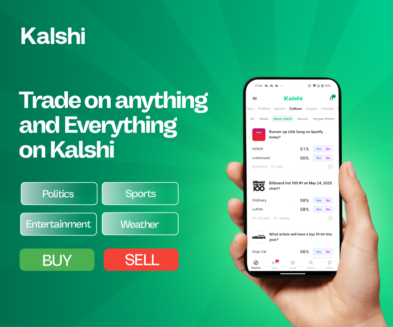 Kalshi — Trade on anything and everything. $10 for new traders with code SOCPREDICTS.